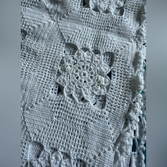 Vintage HUGE French Lace Blanket/ Table cloth / curtain